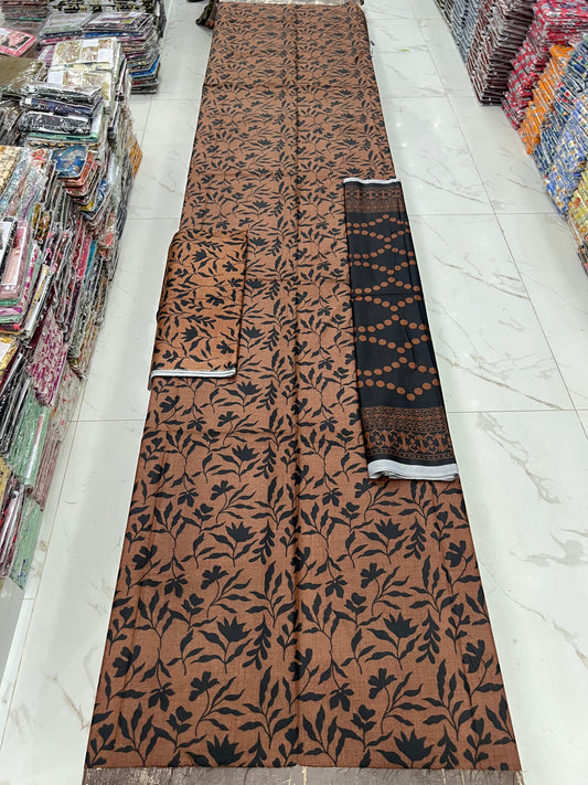 Printed Dhanak 3PC