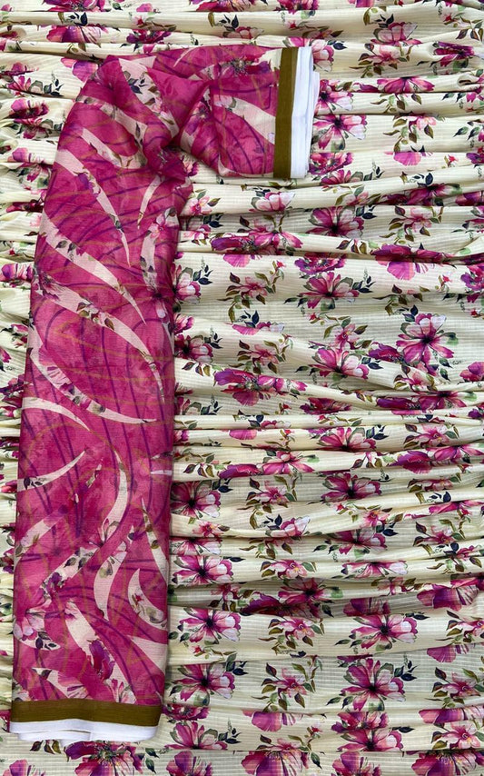 Original Bareeza 3Pc With Bamber Chiffon Dupatta