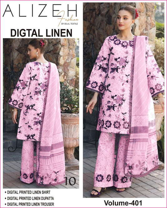 ALIZEH Digital Printed LINEN 3PC 2025-26
