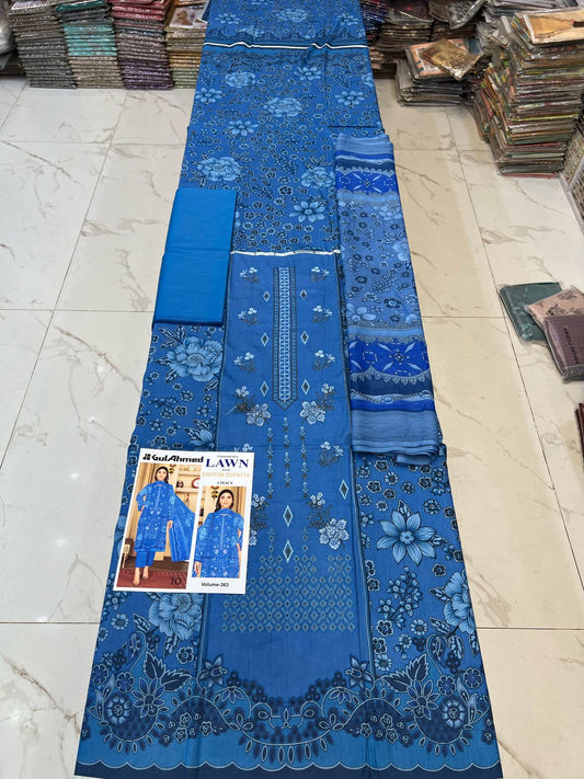 Different Brands Emb Lawn 3Pc Suit