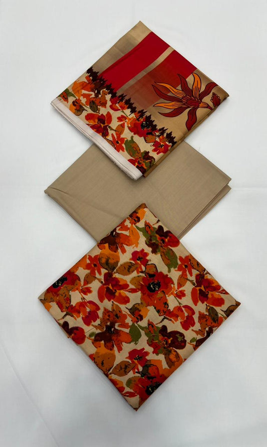 Classic Plain Linen 3PC with Same Fabric Dupatta