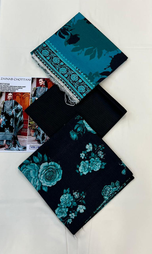 Zainab Chottani Bana Dora linen 3 Pc