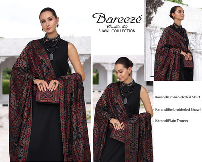 Bareeze With Embroidered Karandi Shawl – Winter Luxury Edit
