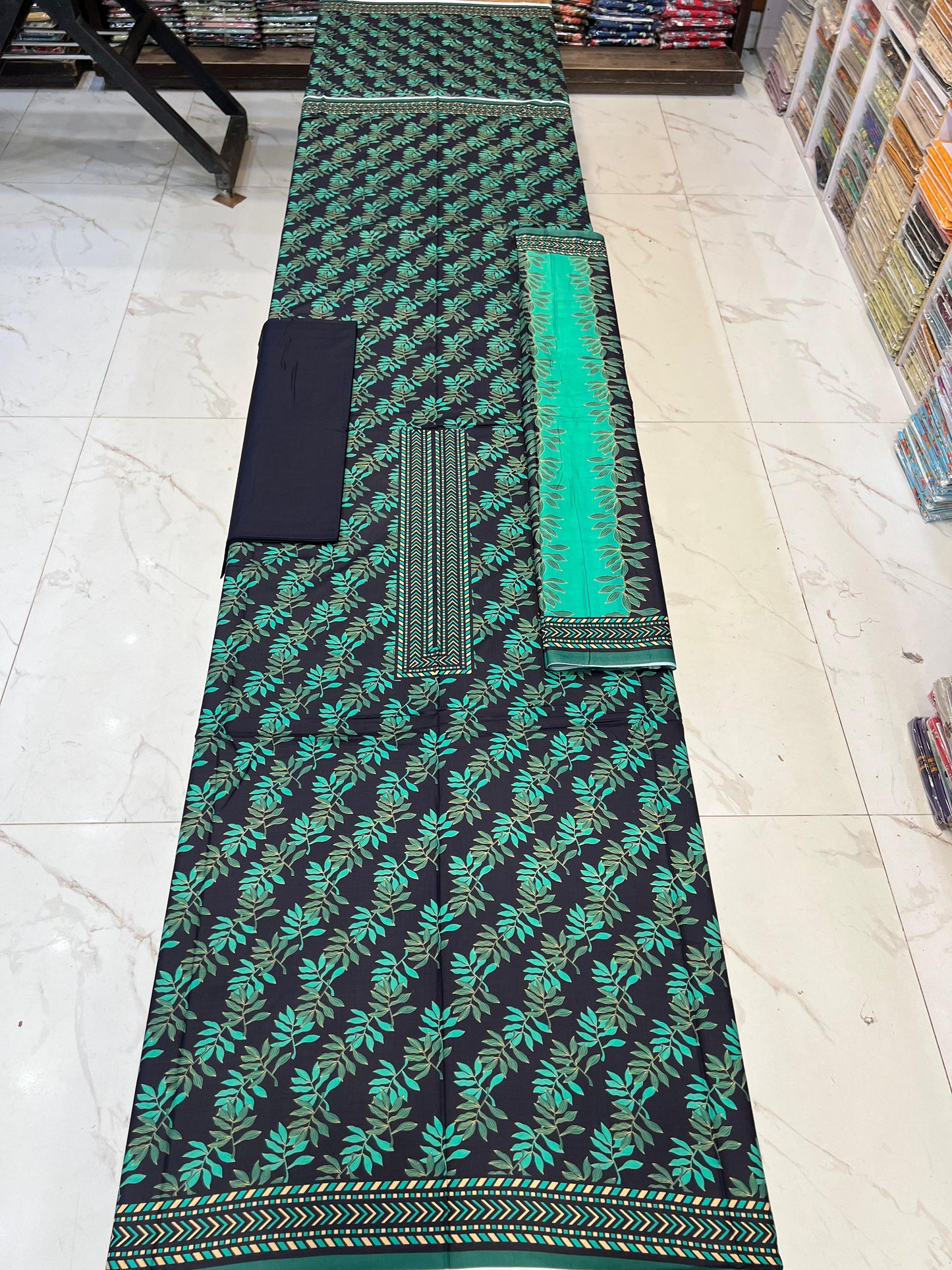 ✨Classic Plain Linen 3PC with Same Fabric Dupatta✨