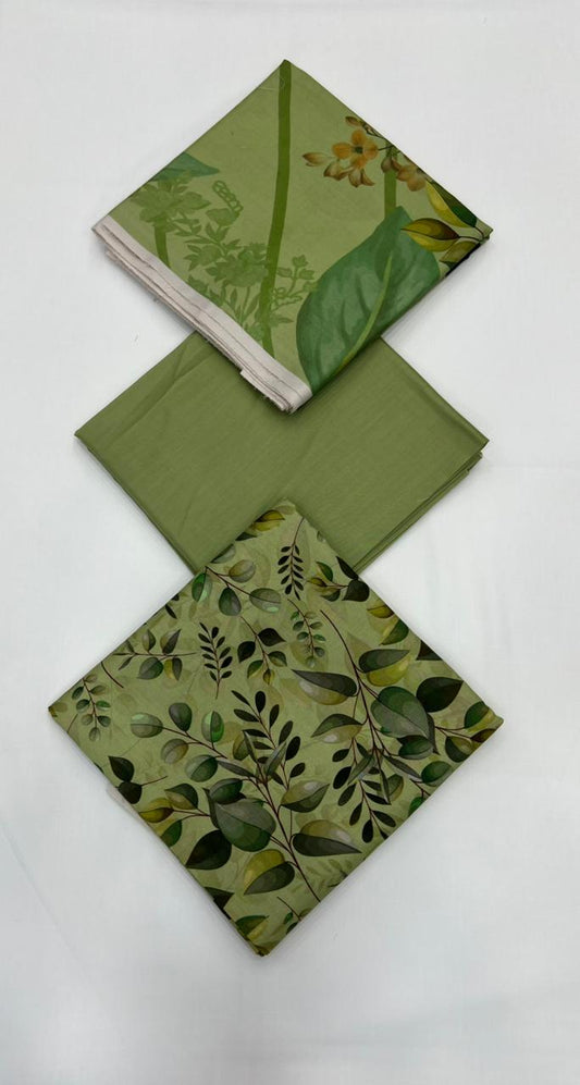 Classic Plain Linen 3PC with Same Fabric Dupatta