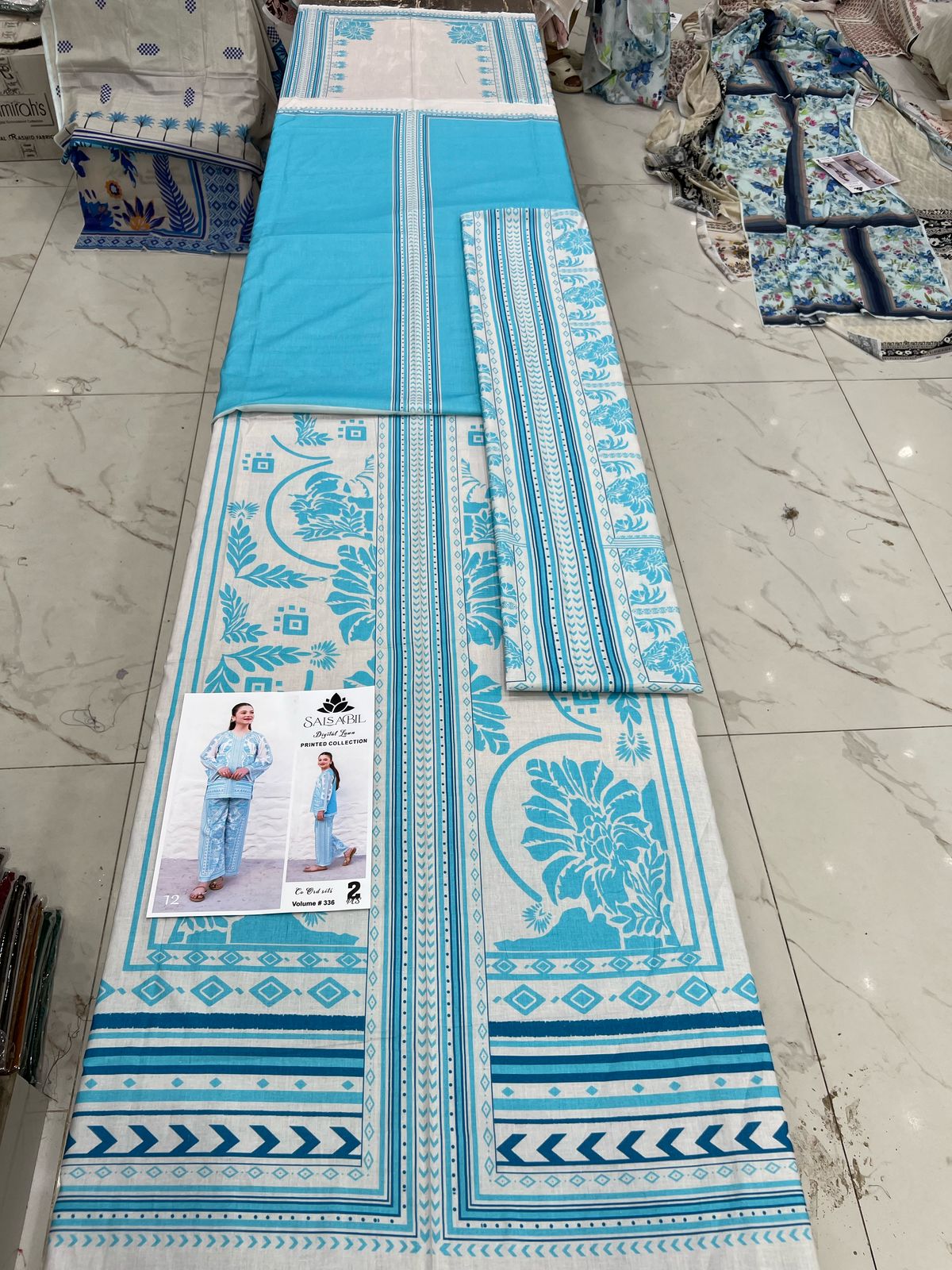 Salabil Digital Printed Cord Set 2Pc