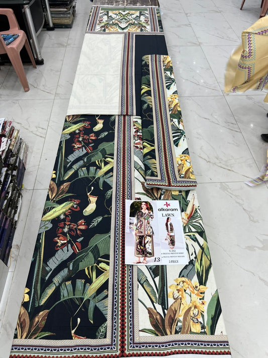 Alkaram Digital Printed Cord Set 2Pc