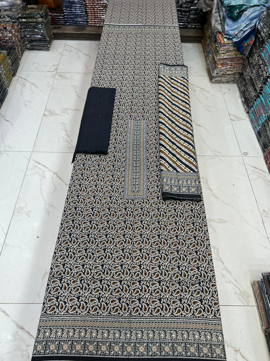 New Arrival! Luxury Fancy Karandi 3-Piece Suit