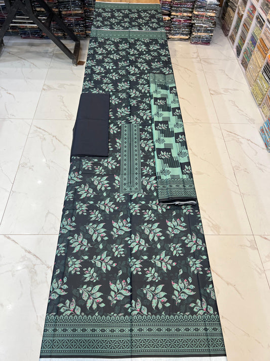 Classic Plain Linen 3PC with Same Fabric Dupatta