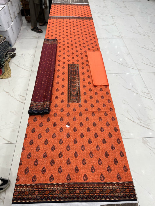 Almas Premium Bana Dora Lawn 3PC | Tarkashi Dupatta