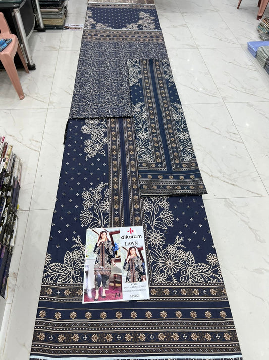 Alkaram Digital Printed Cord Set 2Pc