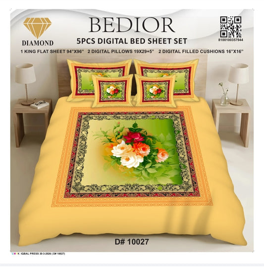 BEDIOR 5PCS DIGITAL BED SHEET SET 10027