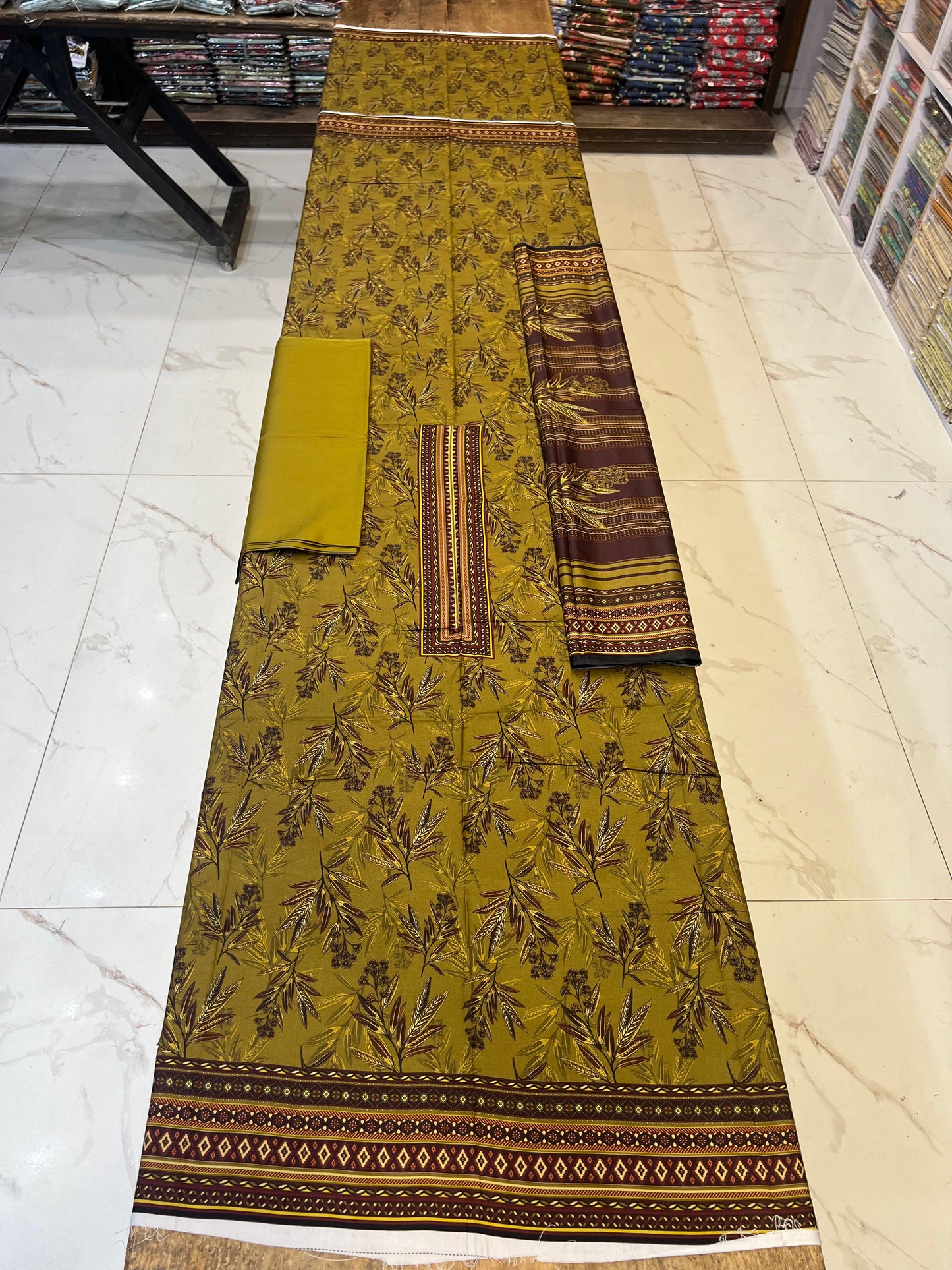 Classic Plain Linen 3PC with Same Fabric Dupatta