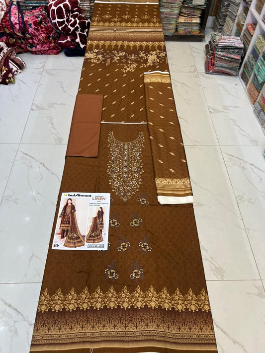EMBROIDERED LINEN 3PC Multi Brands