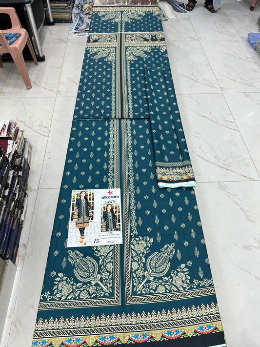 Alkaram Digital Printed Cord Set 2Pc