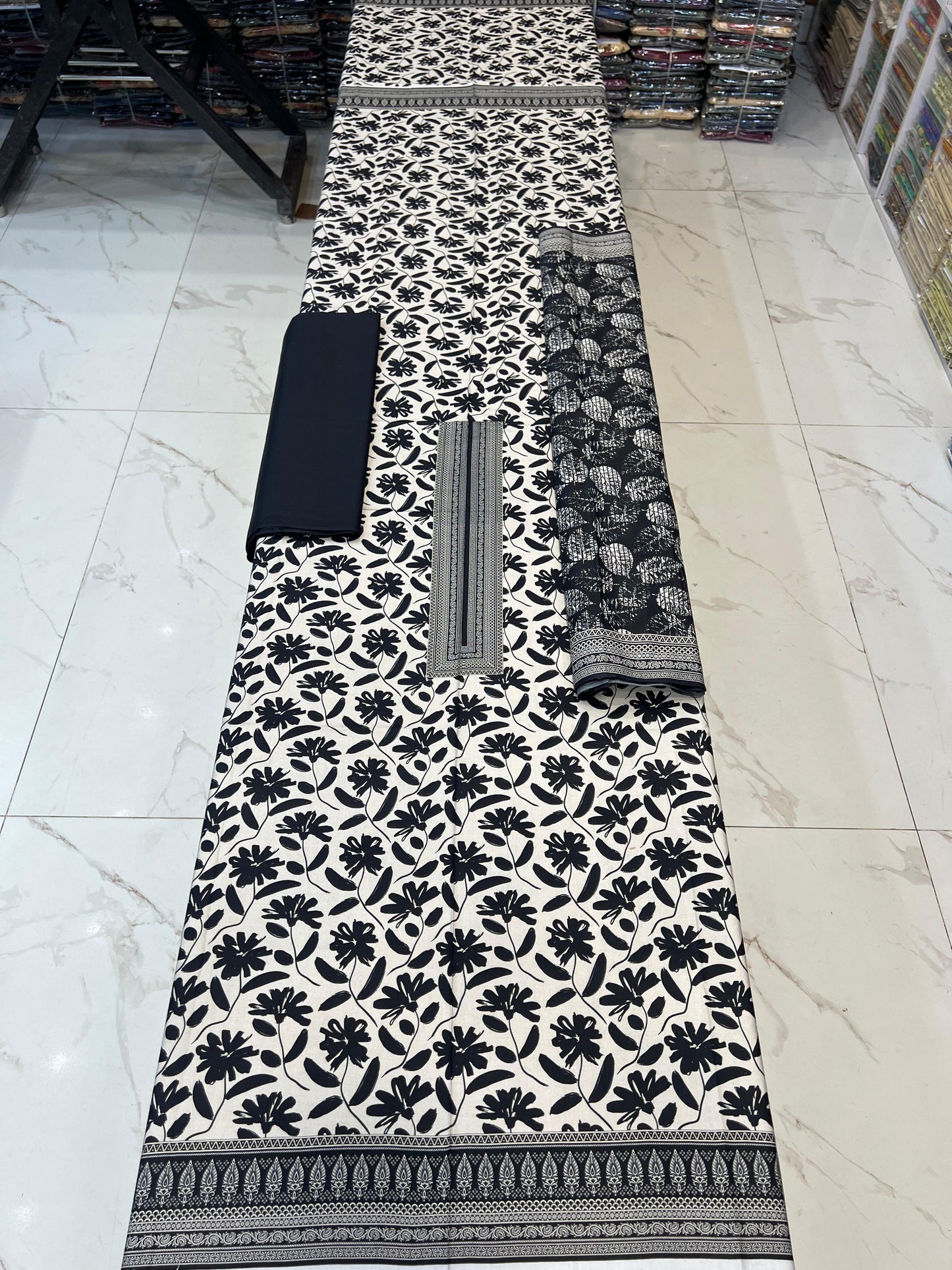 Classic Plain Linen 3PC with Same Fabric Dupatta