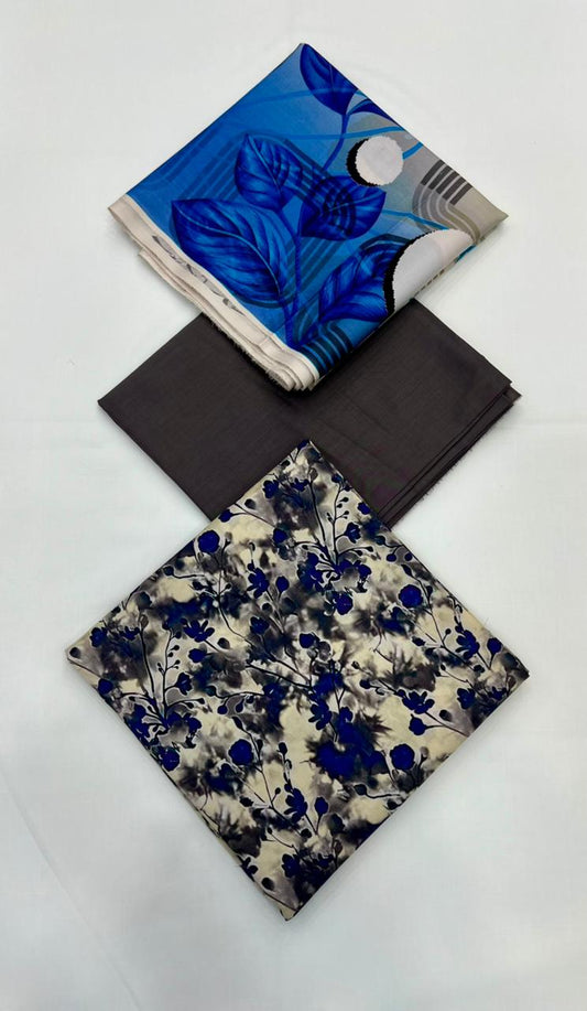 Classic Plain Linen 3PC with Same Fabric Dupatta