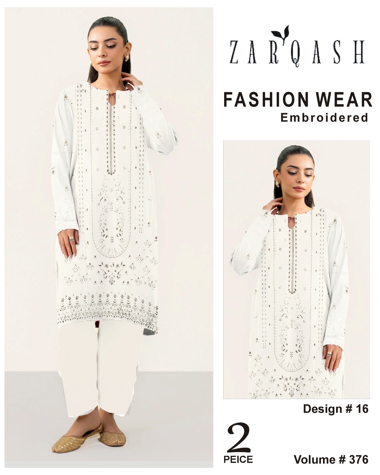 ZARQASH FASHION WEAR EMB 2PC
