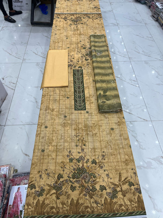 Almas Premium Bana Dora Lawn 3PC | Tarkashi Dupatta