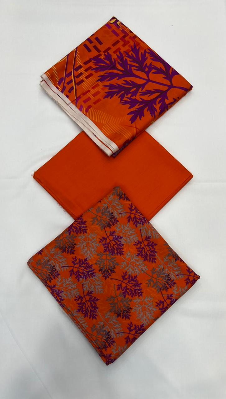 Classic Plain Linen 3PC with Same Fabric Dupatta