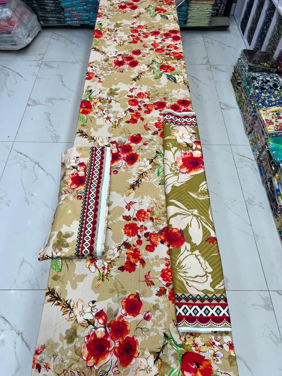 Bareeze Printed Cotton 3PC