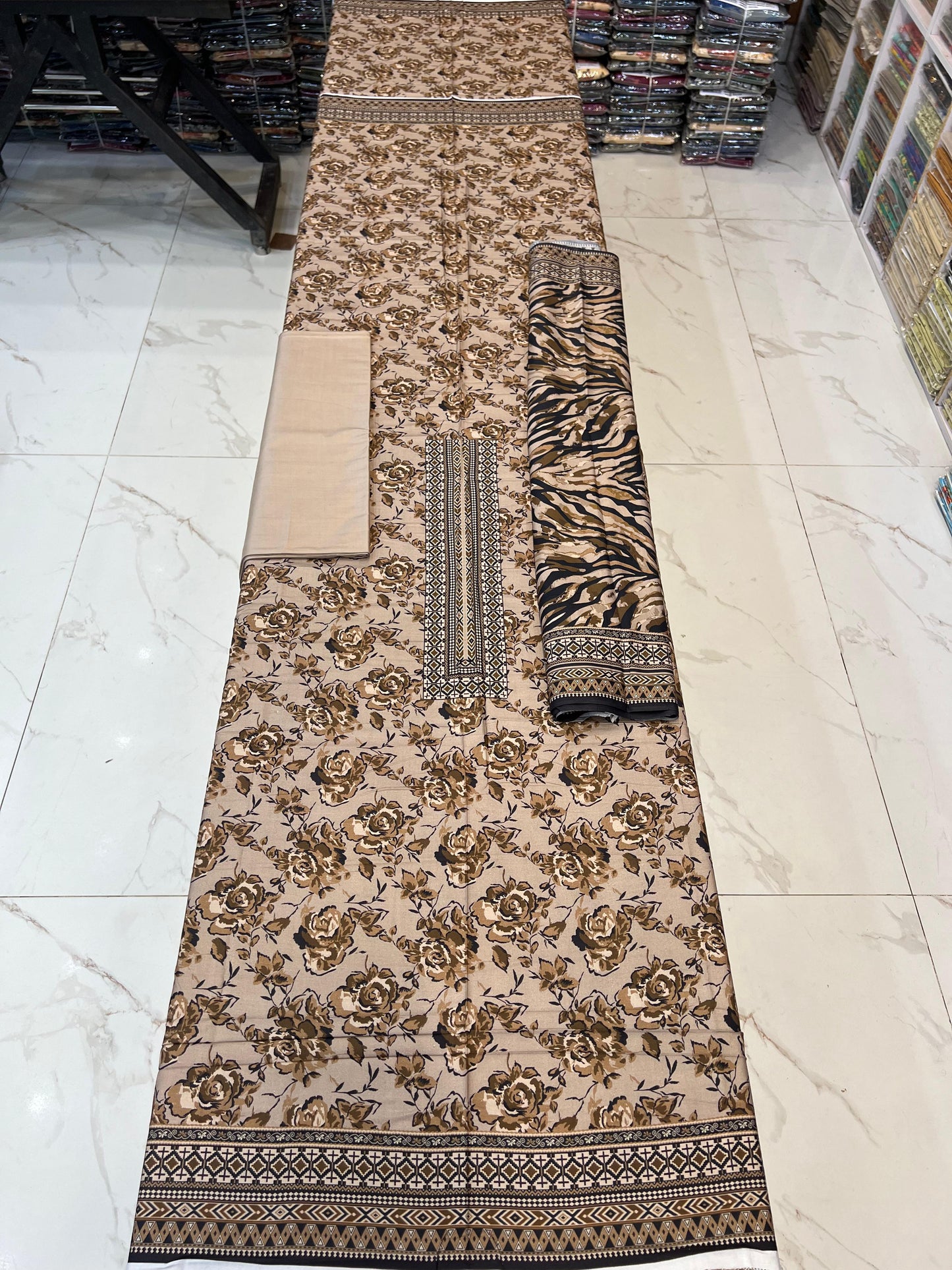 Classic Plain Linen 3PC with Same Fabric Dupatta