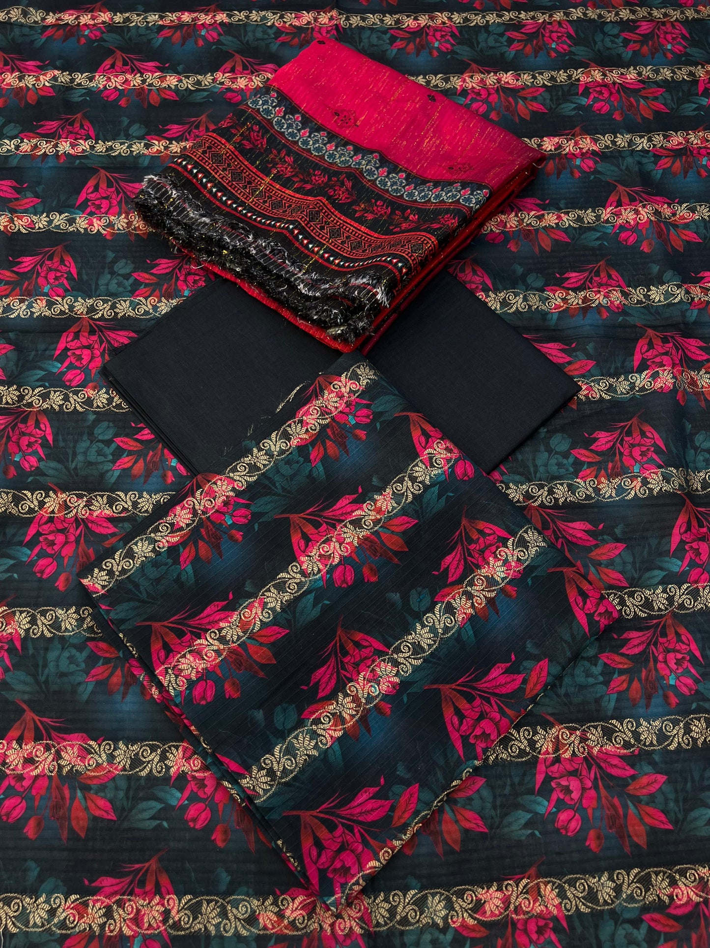 Sharjeena Premium Fancy Lawn 3PC