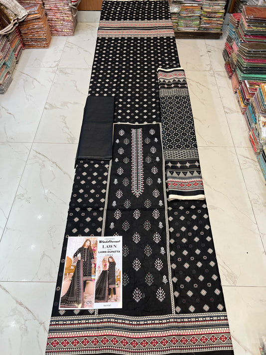 Mix Brands Lawn 3Pc Suit