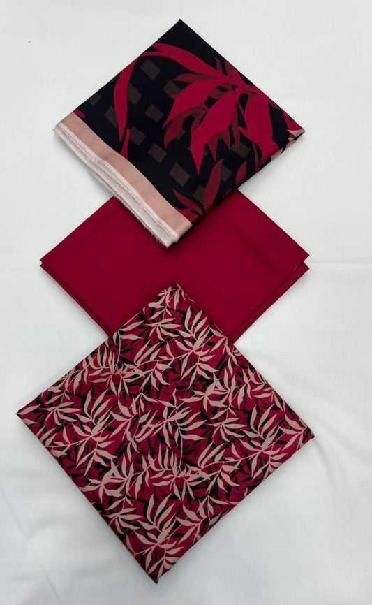 Classic Plain Linen 3PC with Same Fabric Dupatta