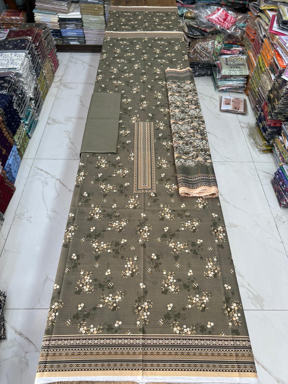 Swiss Bana Dora Lawn with Fancy Dupatta