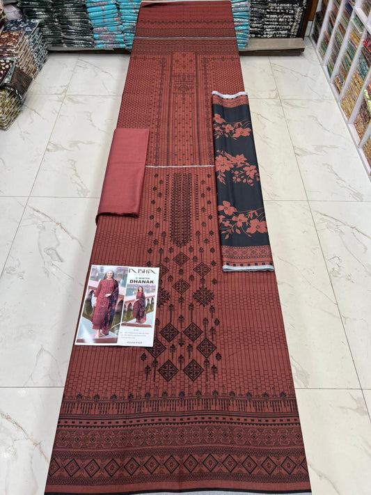 Winter Special Dhanak Emb 3PC | Mix Brand Selection