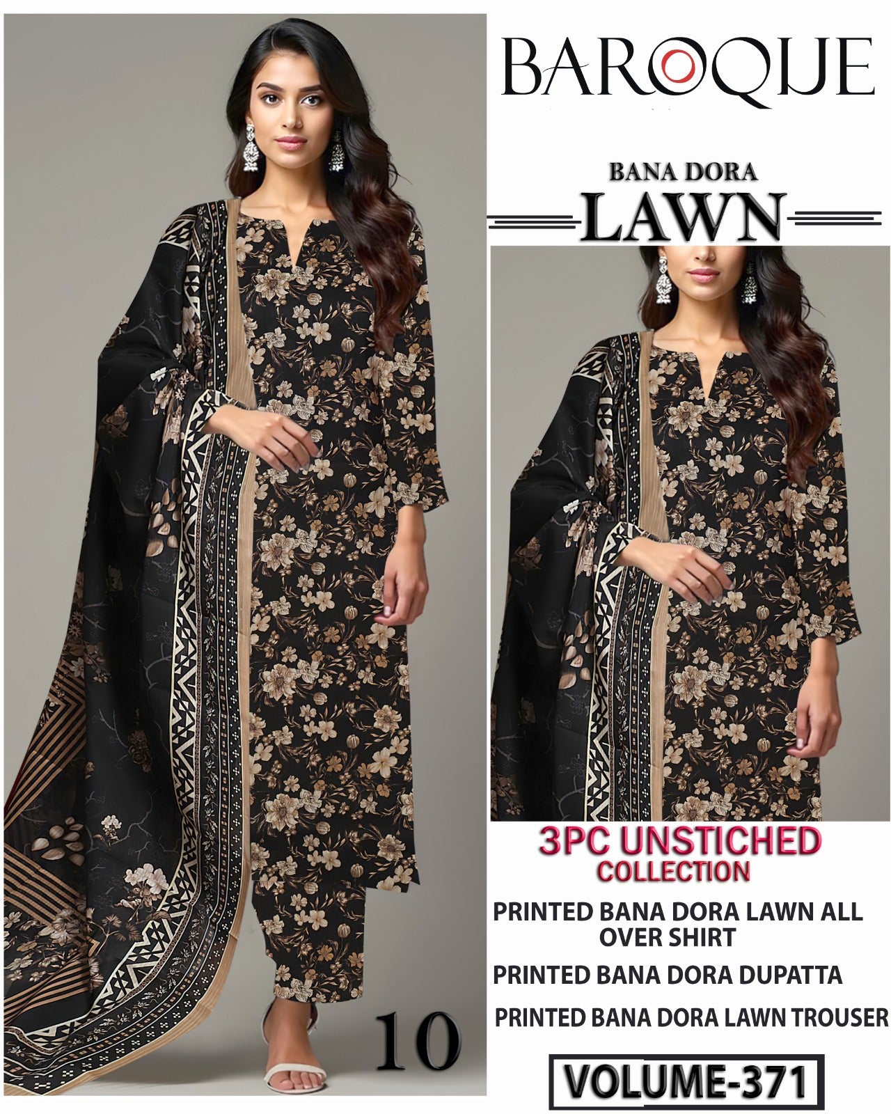 Black Series Lawn 3Pc
