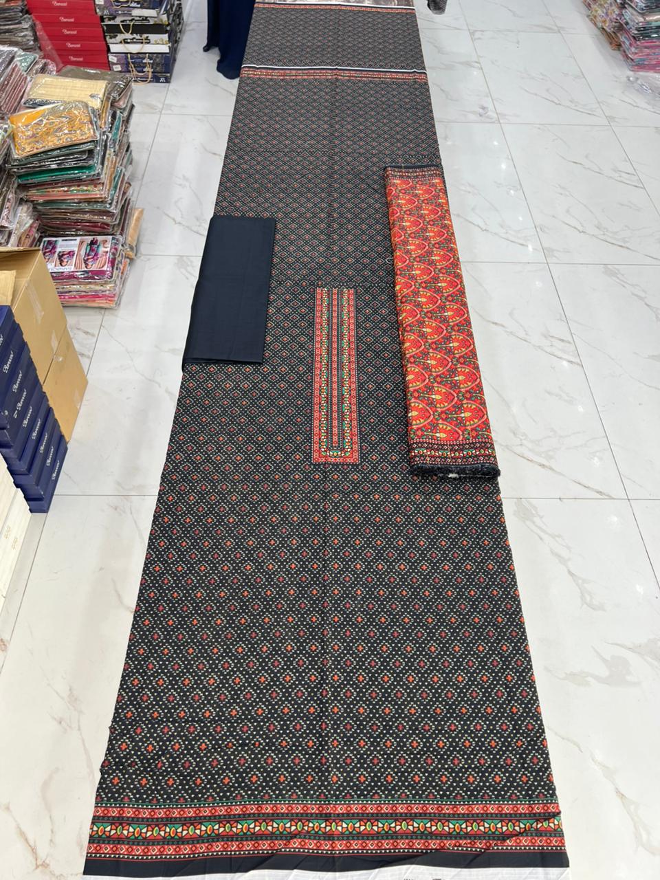 Swiss Bana Dora Lawn with Fancy Dupatta