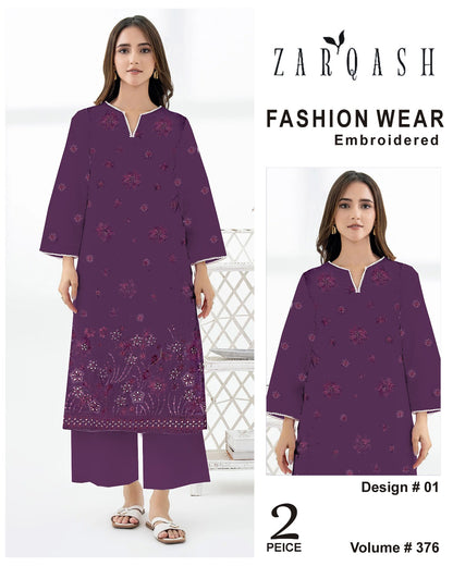 ZARQASH FASHION WEAR EMB 2PC