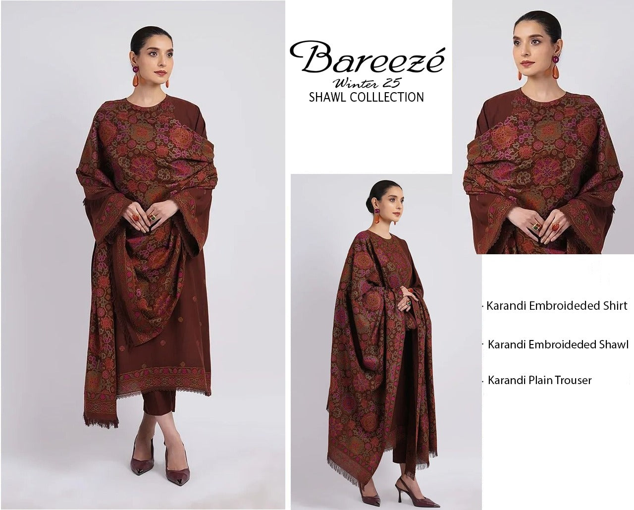 Bareeze With Embroidered Karandi Shawl – Winter Luxury Edit