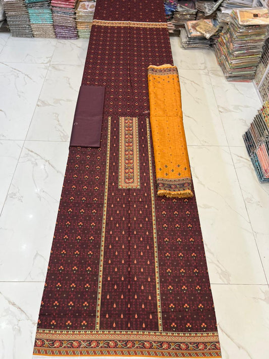 Almas Premium Bana Dora Lawn 3PC | Tarkashi Dupatta