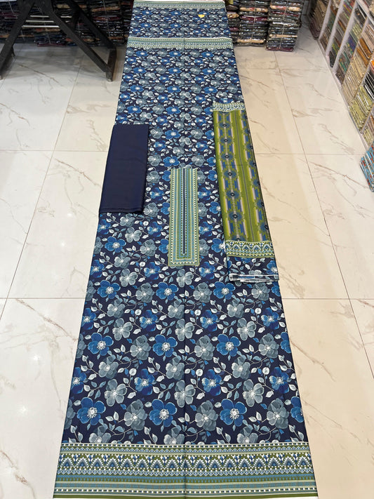 Classic Plain Linen 3PC with Same Fabric Dupatta