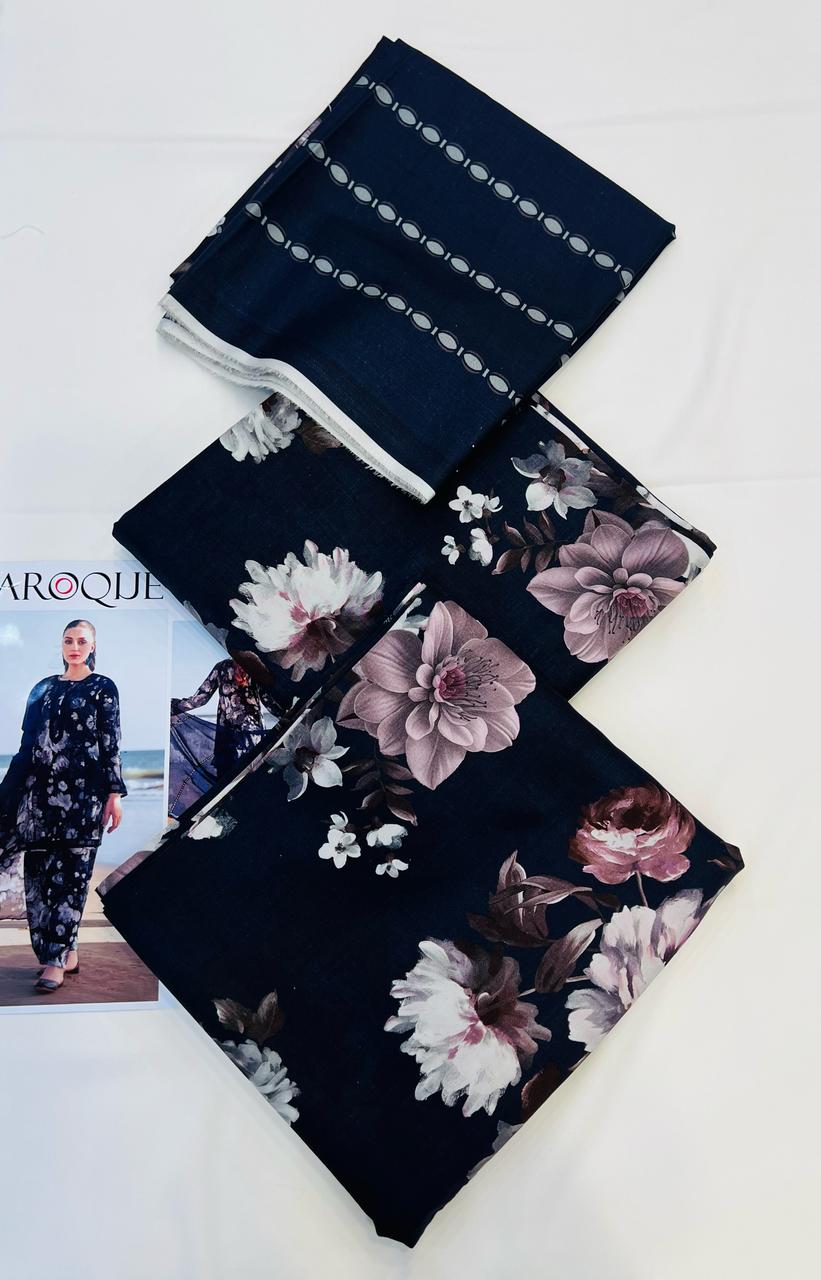 BAROQUE LINEN Digital Printed 3PC