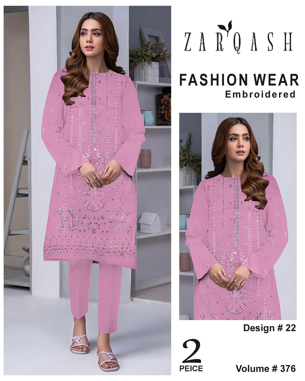 ZARQASH FASHION WEAR EMB 2PC