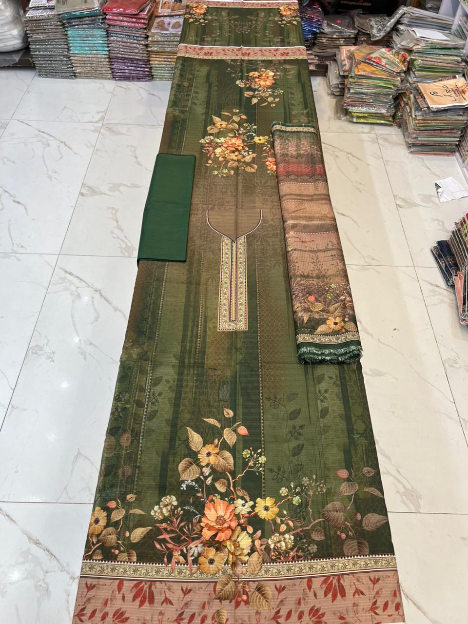 Almas Premium Bana Dora Lawn 3PC | Tarkashi Dupatta