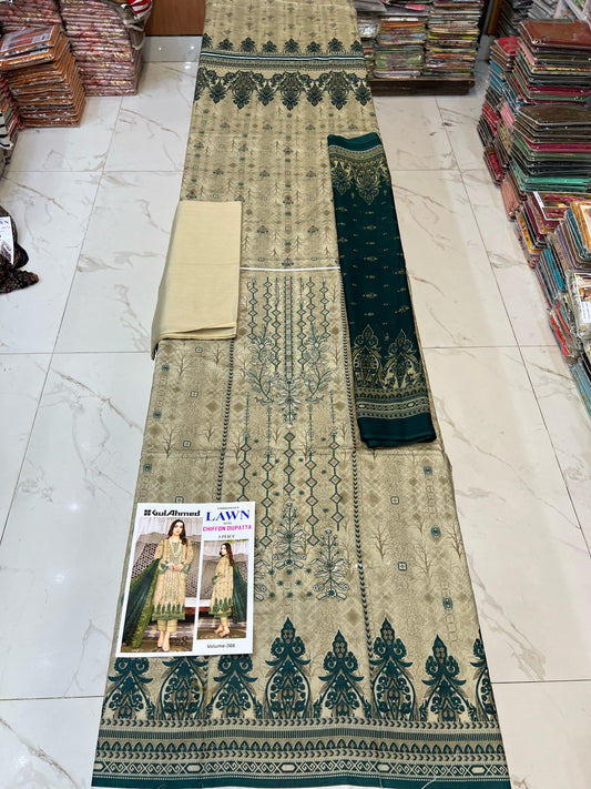 Different Brands Emb Lawn 3Pc Suit
