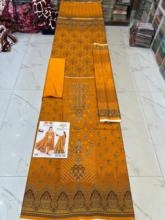 EMBROIDERED LINEN 3PC Multi Brands