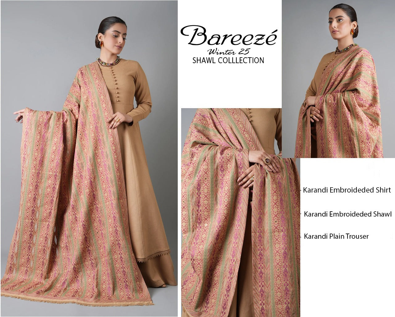 Bareeze With Embroidered Karandi Shawl – Winter Luxury Edit