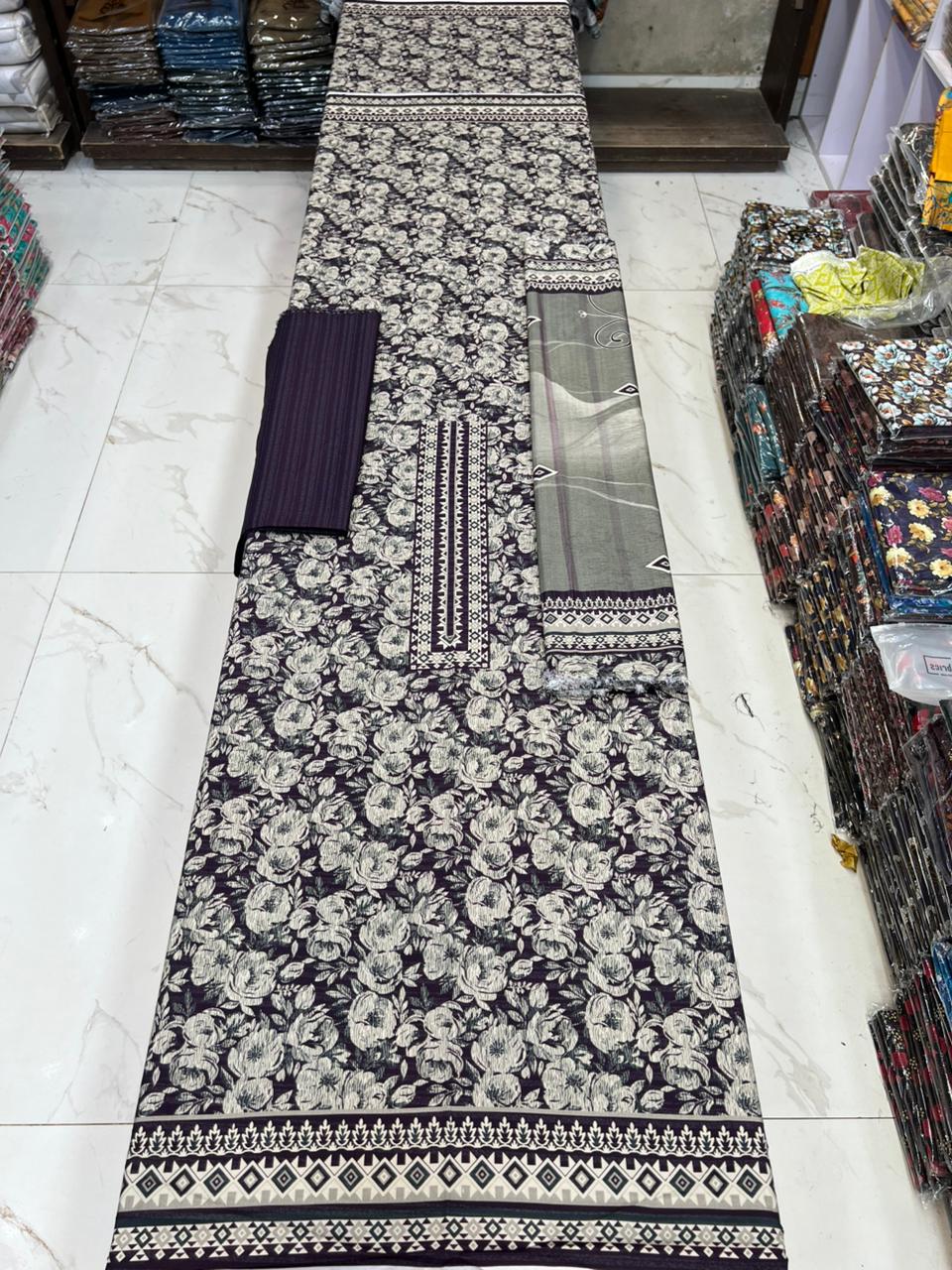 New Arrival! Luxury Fancy Karandi 3-Piece Suit