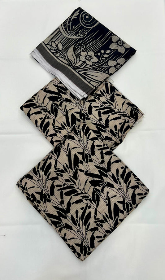 Viscose Bana Dora 3PC With Slub Viscose Dupatta