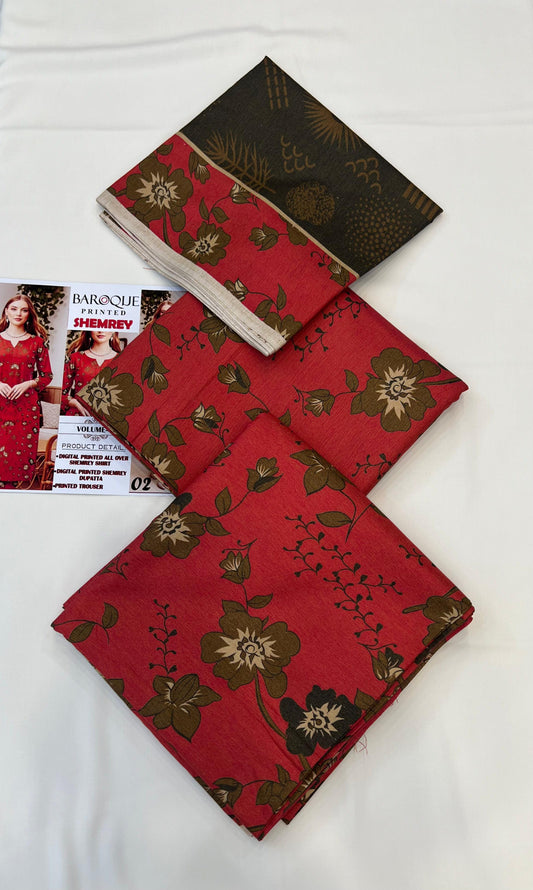 Baroque Printed Shemrey Winter 3PC