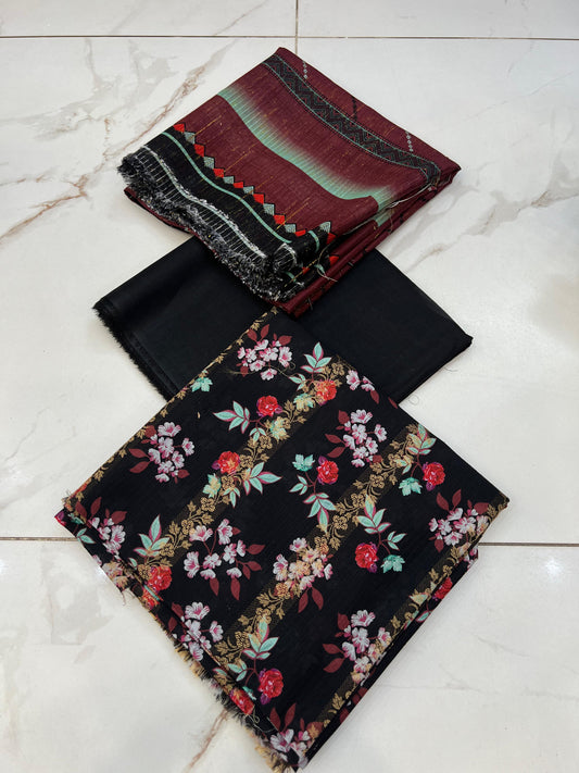 Sharjeena Premium Fancy Lawn 3PC