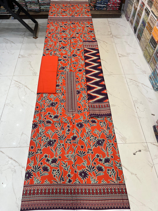 ✨Classic Plain Linen 3PC with Same Fabric Dupatta✨