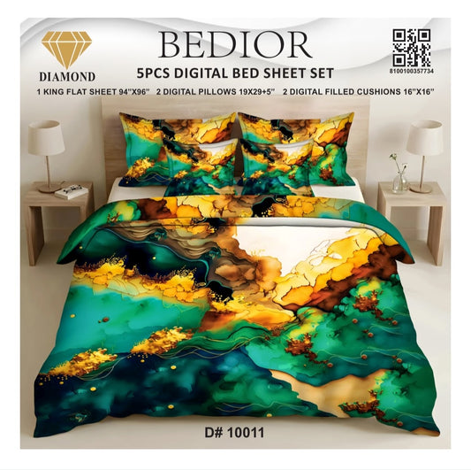 BEDIOR 5PCS DIGITAL BED SHEET SET 10011