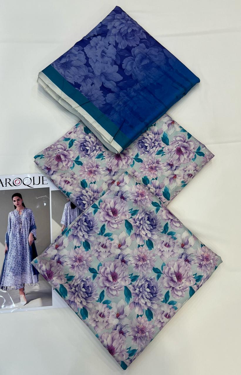 BAROQUE LINEN Digital Printed 3PC